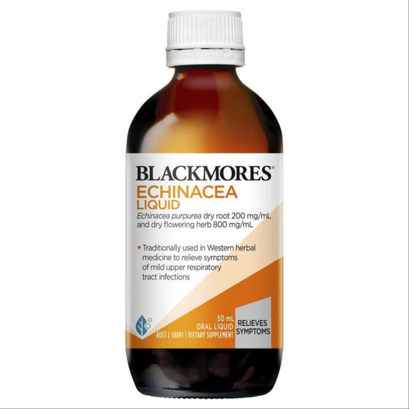 Blackmores Echinacea Liquid Immune Support 50mL front image on Livehealthy HK imported from Australia