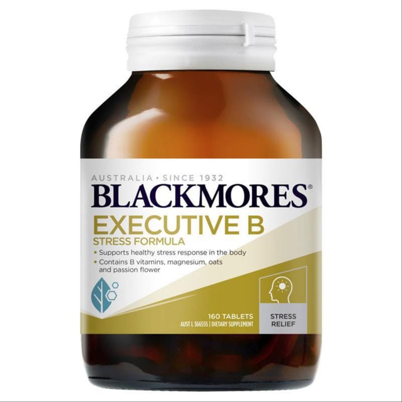 Blackmores Executive B Vitamin B Stress Support 160 Tablets front image on Livehealthy HK imported from Australia