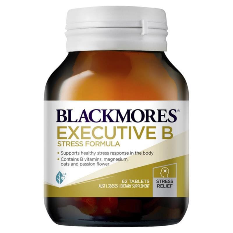 Blackmores Executive B Vitamin B Stress Support 62 Tablets front image on Livehealthy HK imported from Australia