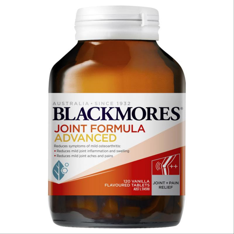Blackmores Joint Formula Advanced Glucosamine 120 Tablets front image on Livehealthy HK imported from Australia