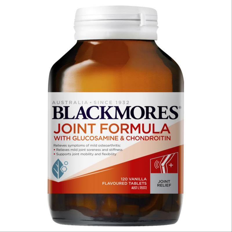 Blackmores Joint Formula Mild Arthritis Relief 120 Tablets front image on Livehealthy HK imported from Australia