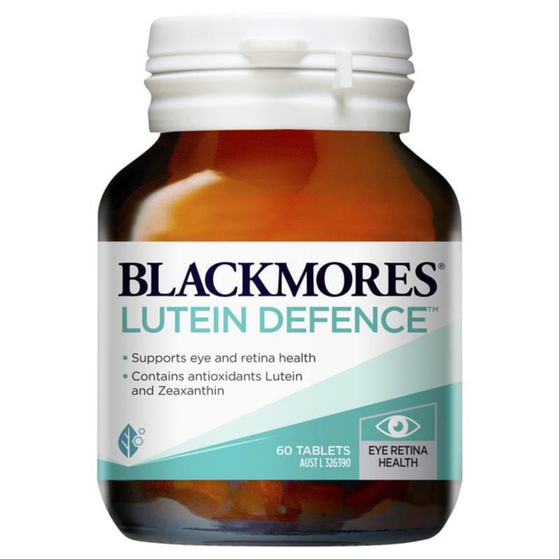 Blackmores Lutein Defence Eye Care Vitamin 60 Tablets front image on Livehealthy HK imported from Australia