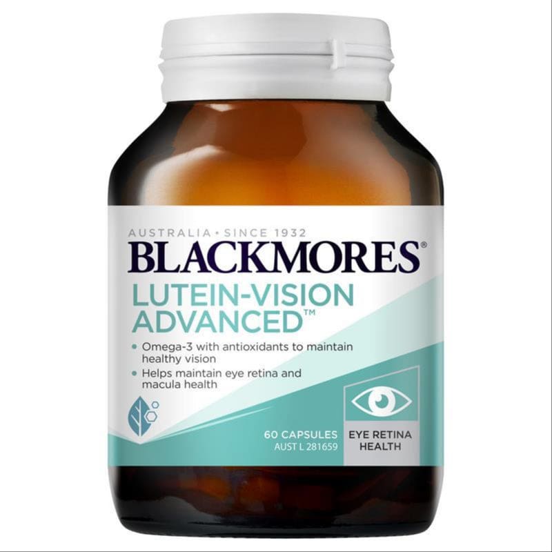 Blackmores Lutein Vision Advanced Eye Care Vitamin 60 Tablets front image on Livehealthy HK imported from Australia