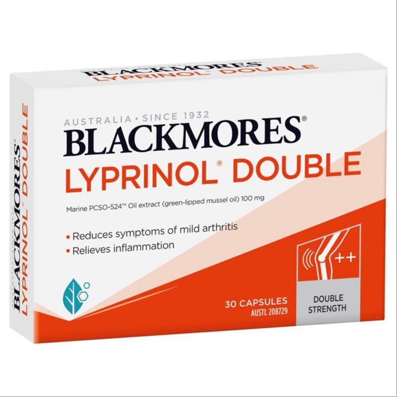 Blackmores Lyprinol Double Inflammation Relief 30 Capsules front image on Livehealthy HK imported from Australia