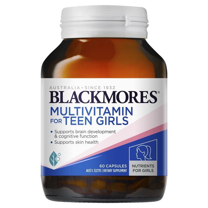 Blackmores Multivitamin for Teen Girls 60 Capsules front image on Livehealthy HK imported from Australia