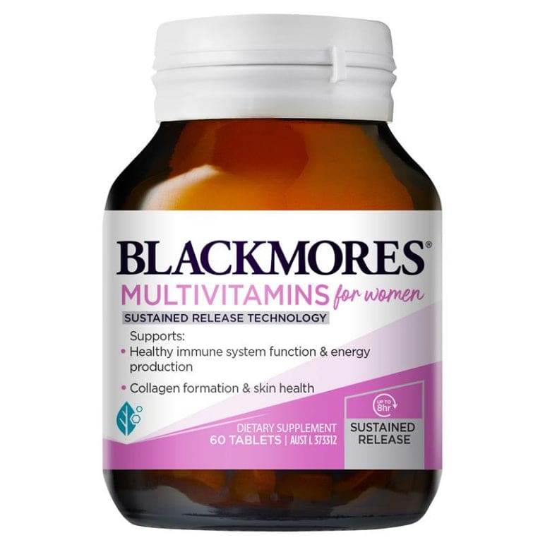 Blackmores Multivitamin For Women Sustained Release 60 Tablets front image on Livehealthy HK imported from Australia