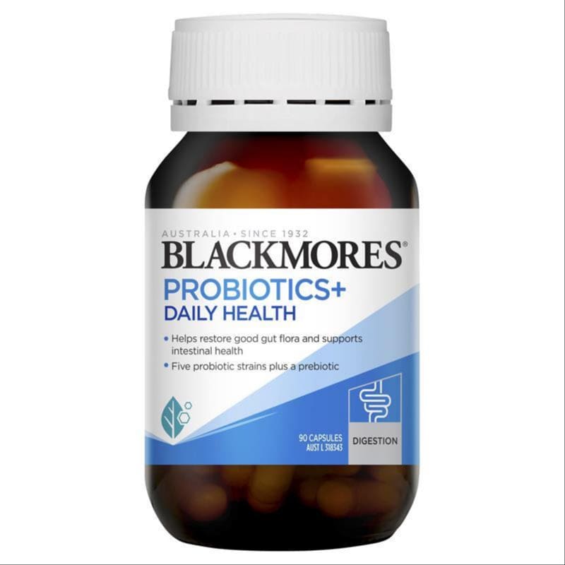 Blackmores Probiotics+ Daily Health Gut Health Vitamin 90 Capsules front image on Livehealthy HK imported from Australia