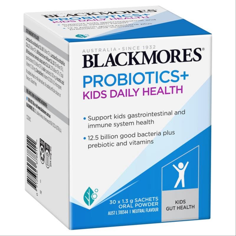 Blackmores Probiotics+ Kids Daily Health Powder 30 Sachets front image on Livehealthy HK imported from Australia