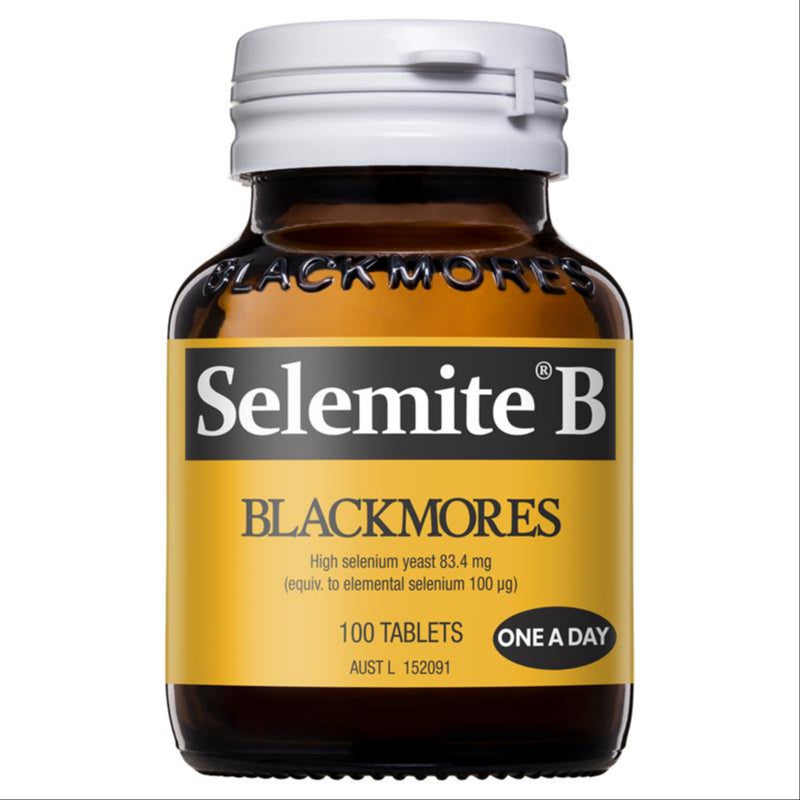 Blackmores Selemite B 100mcg Selenium Vitamin 100 Tablets front image on Livehealthy HK imported from Australia