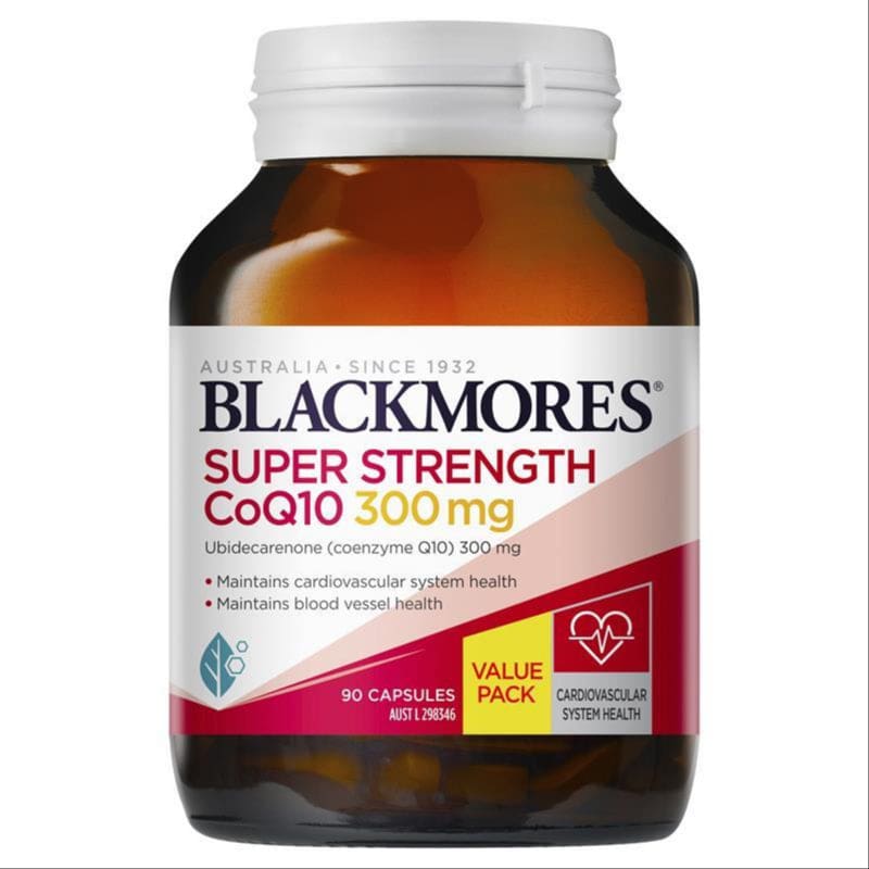 Blackmores Super Strength CoQ10 300mg Heart Health Vitamin 90 Tablets front image on Livehealthy HK imported from Australia