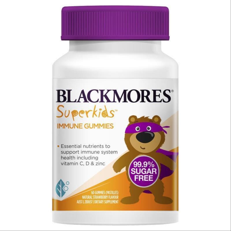 Blackmores Superkids Immune Kids Health Vitamin C 60 Gummies front image on Livehealthy HK imported from Australia