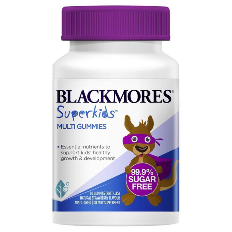 Blackmores Superkids Multivitamin Kids Health 60 Gummies front image on Livehealthy HK imported from Australia