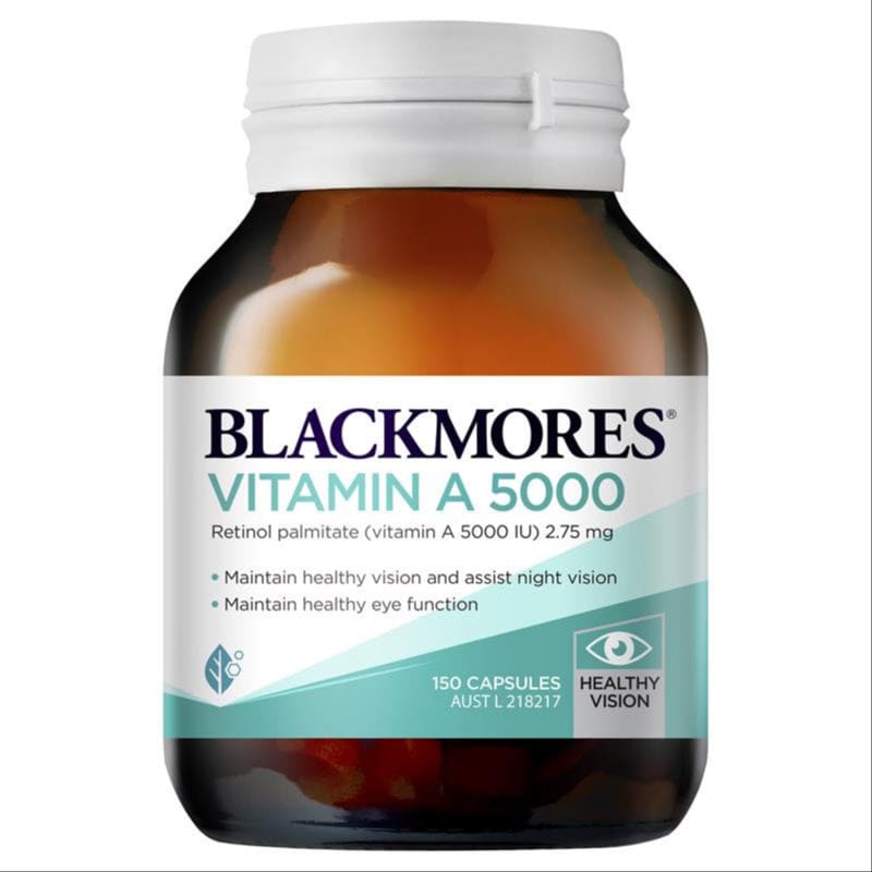 Blackmores Vitamin A 5000IU Eye Care 150 Tablets front image on Livehealthy HK imported from Australia