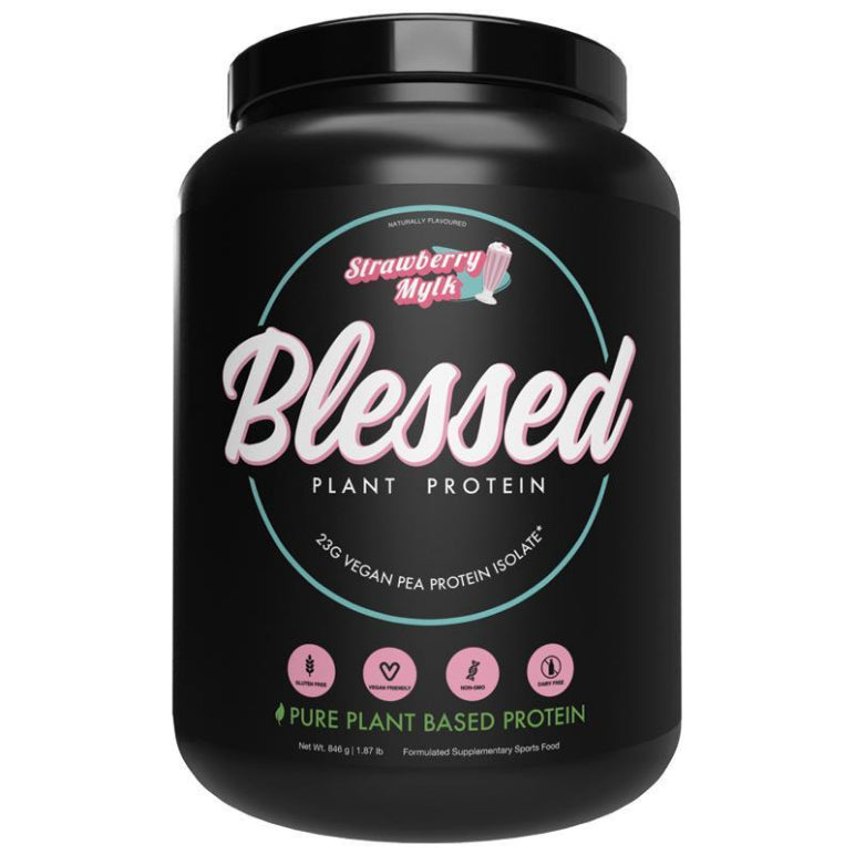 Blessed Protein Strawberry Mylk 846g front image on Livehealthy HK imported from Australia