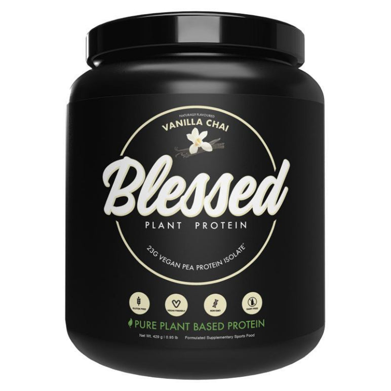 Blessed Protein Vanilla Chai 429g front image on Livehealthy HK imported from Australia