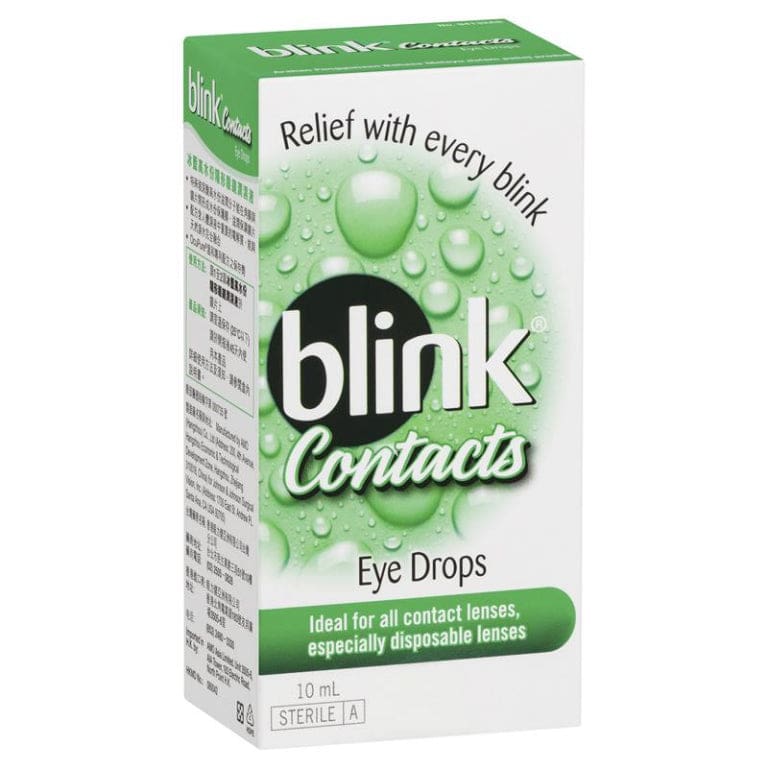 Blink Contacts Eye Drops 10ml front image on Livehealthy HK imported from Australia