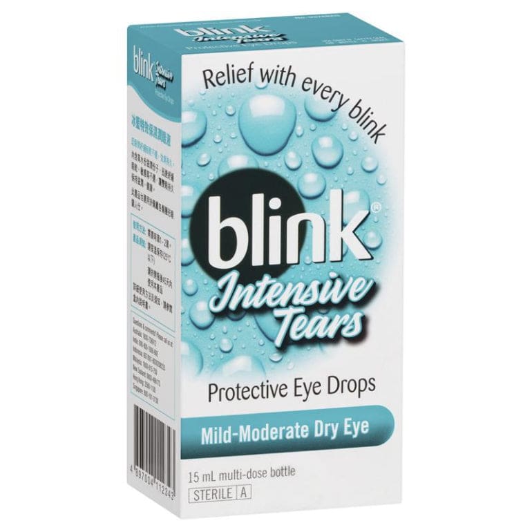 Blink Intensive Tears Dry Eye Drops 15ml front image on Livehealthy HK imported from Australia