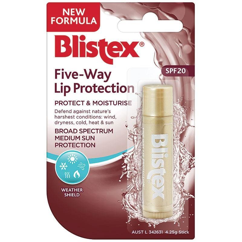 Blistex Five Way Lip Protection SPF20 4.25gm front image on Livehealthy HK imported from Australia