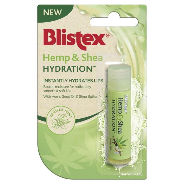 Blistex Hemp & Shea Hydration Lip 4.25g Stick front image on Livehealthy HK imported from Australia