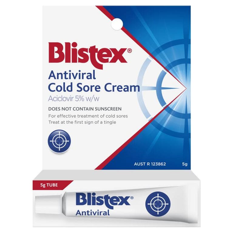 Blistex Lip Antiviral Cold Sore Cream 5g front image on Livehealthy HK imported from Australia