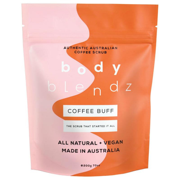 Body Blendz Body Coffee Scrub Coffee Buff 200g front image on Livehealthy HK imported from Australia