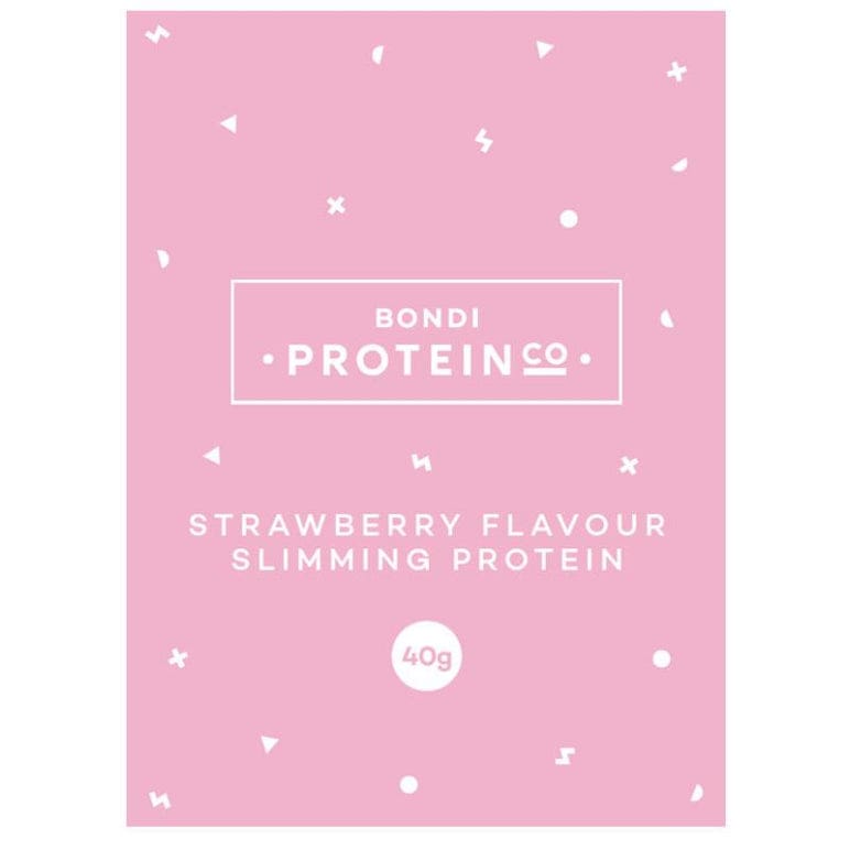 Bondi Protein Co Slim It Blend Strawberry Single Serve Sachet 40g front image on Livehealthy HK imported from Australia