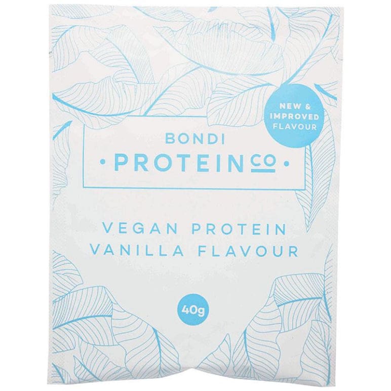 Bondi Protein Co Vegan Blend Vanilla Single Serve Sachet 40g front image on Livehealthy HK imported from Australia