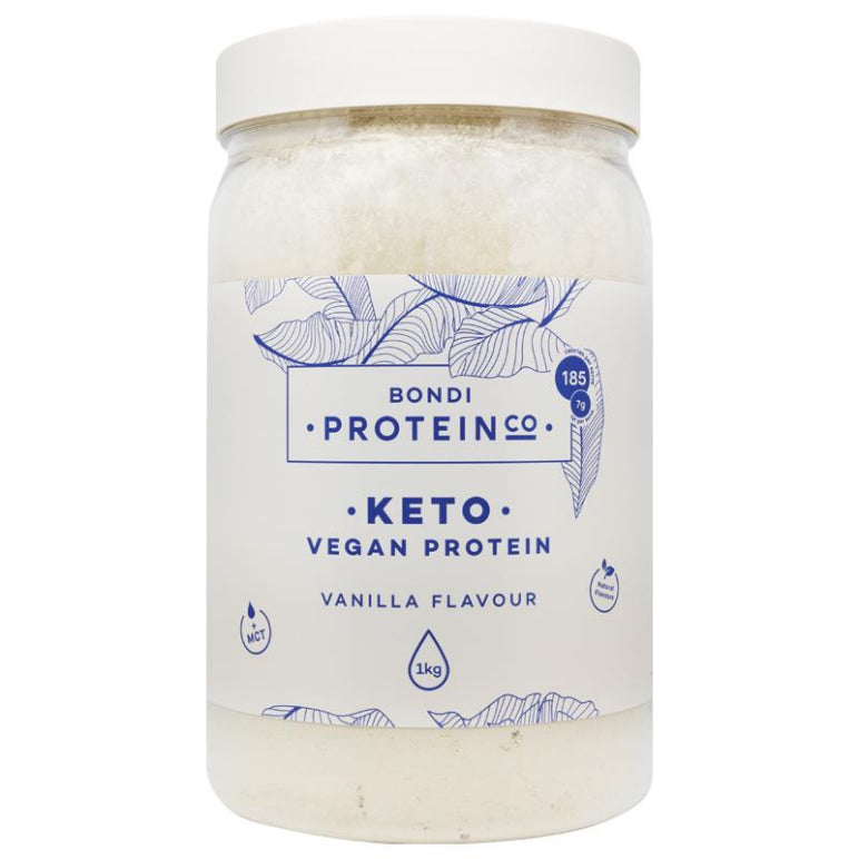 Bondi Protein Co Vegan Keto Vanilla 1kg front image on Livehealthy HK imported from Australia