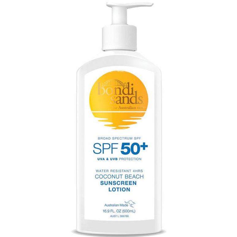 Bondi Sands SPF 50+ Coconut Beach Sunscreen Lotion 500ml front image on Livehealthy HK imported from Australia