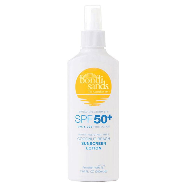 Bondi Sands SPF 50+ Coconut Sunscreen Lotion 200ml front image on Livehealthy HK imported from Australia