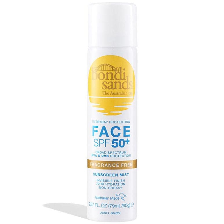 Bondi Sands SPF 50+ Fragrance Free Face Mist 60g front image on Livehealthy HK imported from Australia