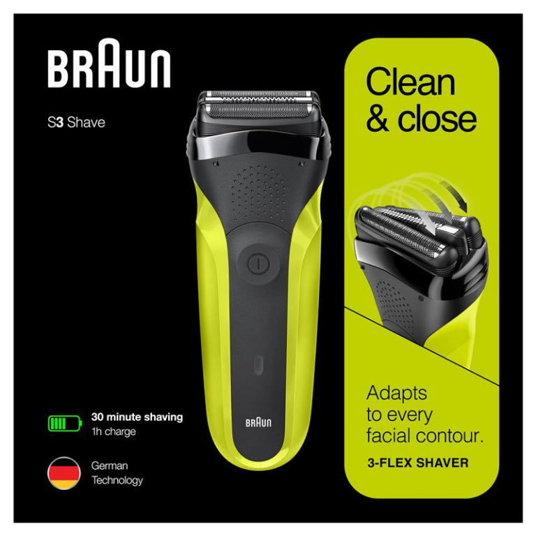 Braun Series 3 Electric Shaver For Men 300S front image on Livehealthy HK imported from Australia