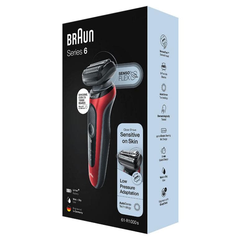 Braun Series 6 Electric Shaver 61-R1000s Wet & Dry front image on Livehealthy HK imported from Australia