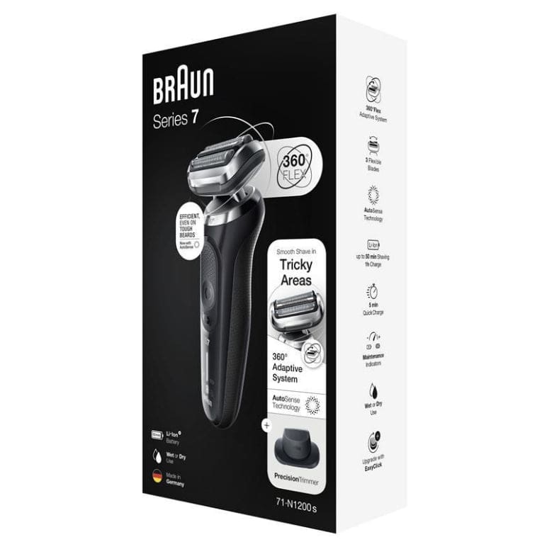 Braun Series 7 Electric Shaver 71-N1200s With Precision Trimmer front image on Livehealthy HK imported from Australia