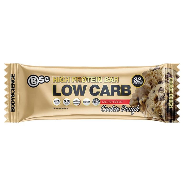 BSc High Protein Bar Cookie Dough 60g front image on Livehealthy HK imported from Australia