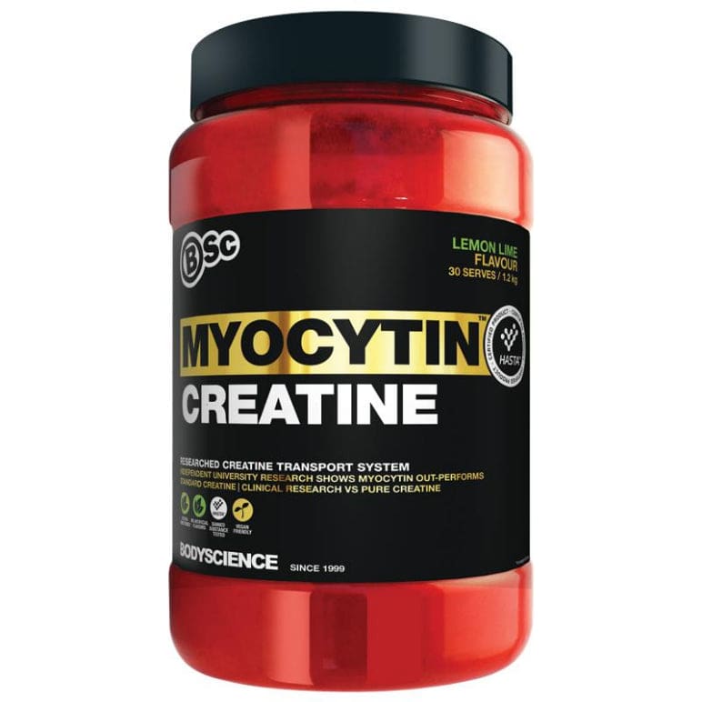 BSc Myocytin Creatine Lemon Lime 1.2kg front image on Livehealthy HK imported from Australia