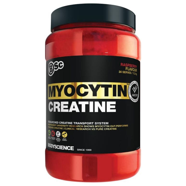 BSc Myocytin Creatine Raspberry 1.2kg front image on Livehealthy HK imported from Australia