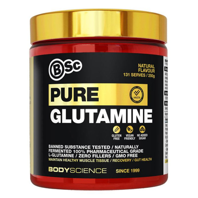 BSc Pure Glutamine 250g front image on Livehealthy HK imported from Australia
