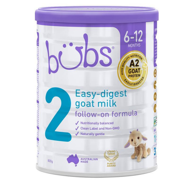 Bubs Goat Follow On Formula 800g front image on Livehealthy HK imported from Australia