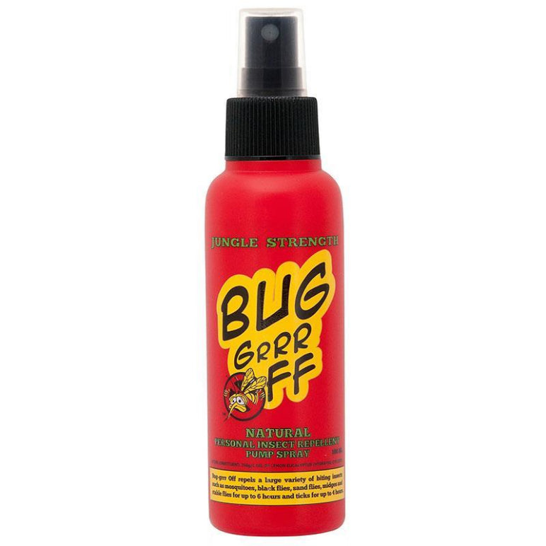 BUG-grrr OFF Jungle Strength Natural Insect Repellent Spray 100ml front image on Livehealthy HK imported from Australia
