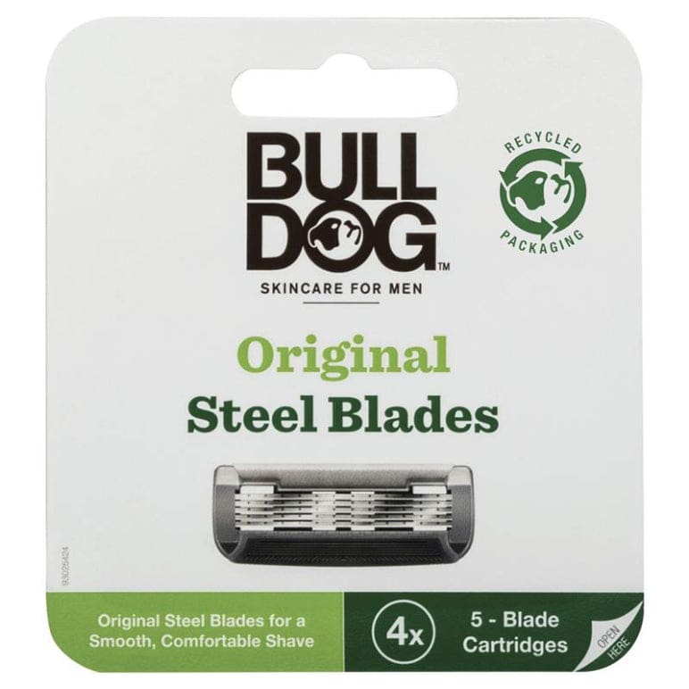 Bulldog Original Steel Blades 4 Pack front image on Livehealthy HK imported from Australia