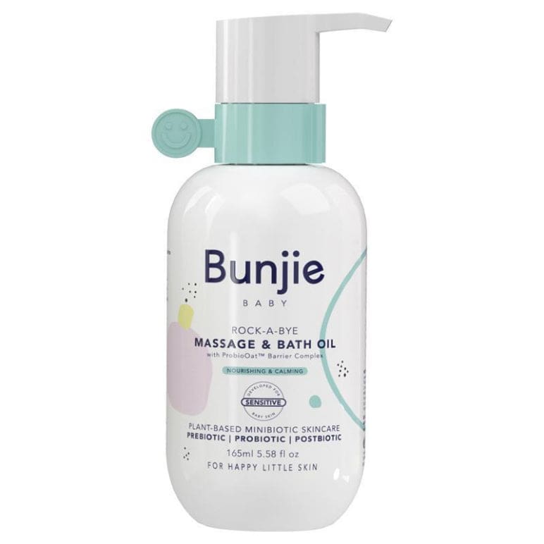 Bunjie Baby Massage & Bath Oil 165ml front image on Livehealthy HK imported from Australia