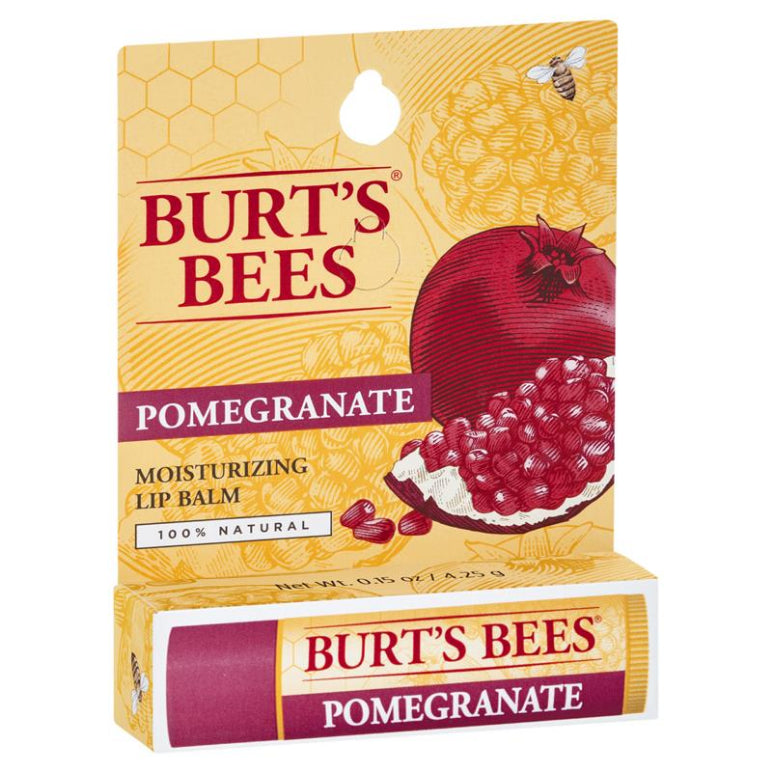 Burts Bees Replenishing Lip Balm With Pomegranate 4.25g front image on Livehealthy HK imported from Australia
