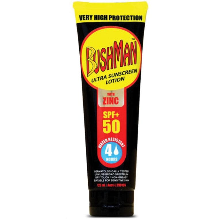 Bushman SPF 50+ Ultra Zinc Sunscreen Lotion 125ml front image on Livehealthy HK imported from Australia