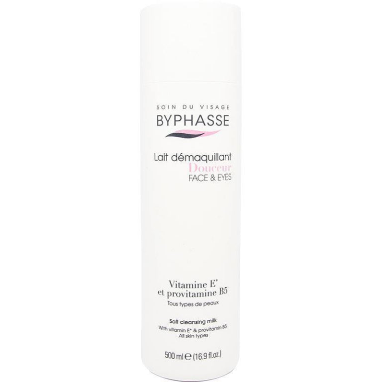 Byphasse Soft Cleansing Milk Face And Eye 500ml front image on Livehealthy HK imported from Australia