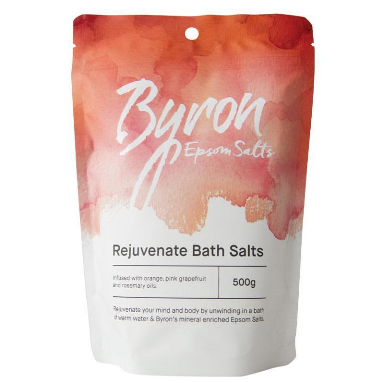 Byron Bath Salts Rejuvenate 500g front image on Livehealthy HK imported from Australia