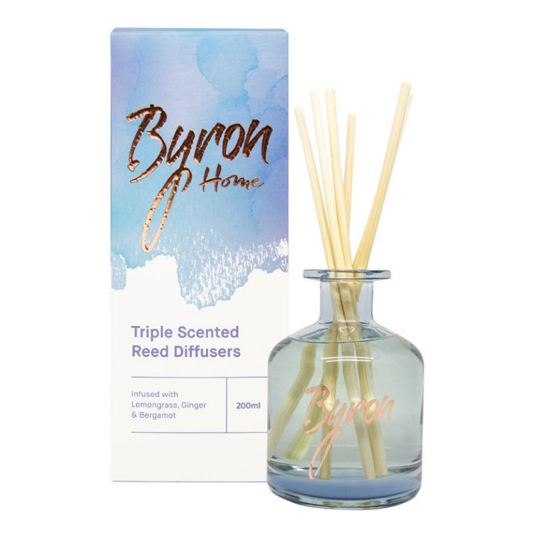 Byron Home Diffuser Blue 200mL front image on Livehealthy HK imported from Australia