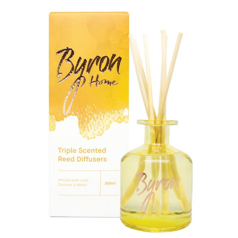 Byron Home Diffuser Yellow 200mL front image on Livehealthy HK imported from Australia
