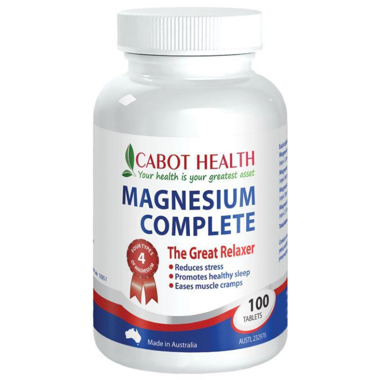 Cabot Health HD Magnesium Complete 100 Tablets front image on Livehealthy HK imported from Australia