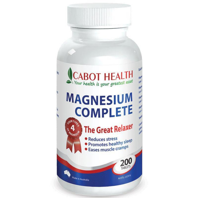 Cabot Health HD Magnesium Complete 200 Tablets front image on Livehealthy HK imported from Australia